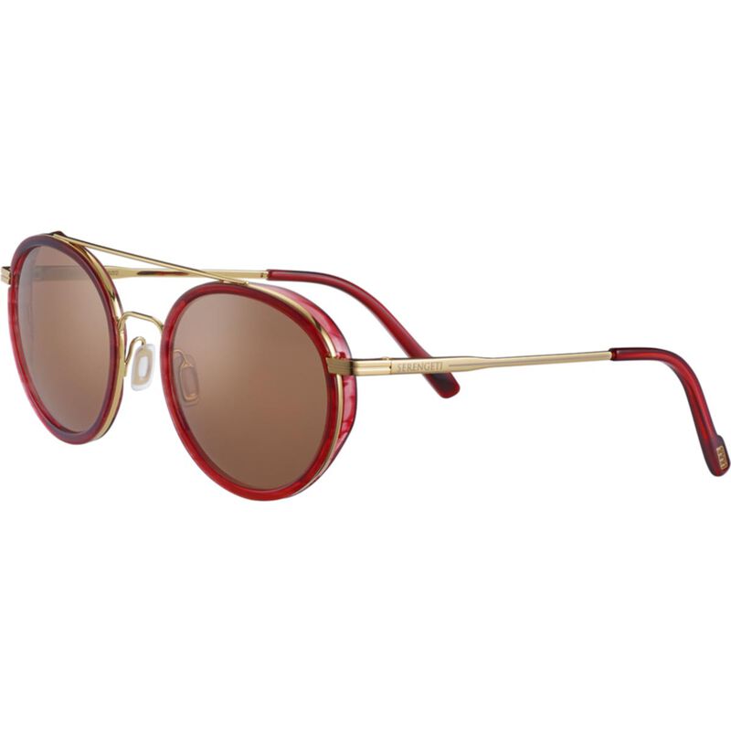 GEARY , Red Streacky Acetate with Bold Gold-Mineral Polarized Drivers Gold Cat 3 to 3, hi-res image number null